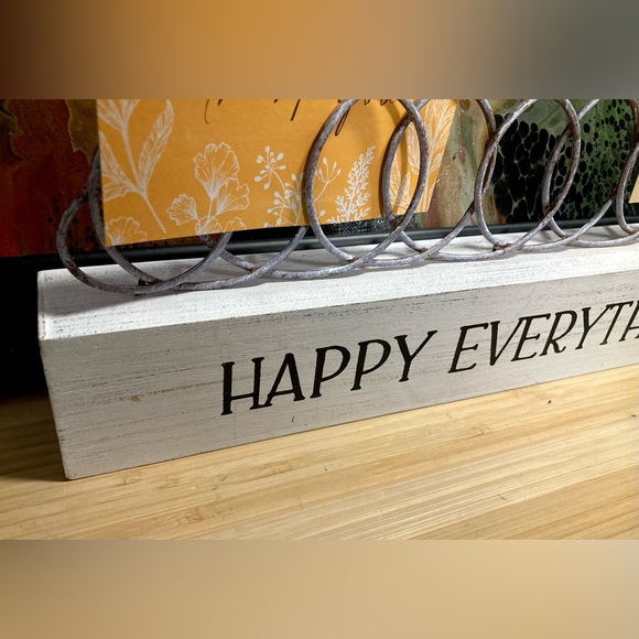 Happy Everything Card Holder Card Stand Card Organizer Cottagecore Holiday Decor - Picture 3 of 13